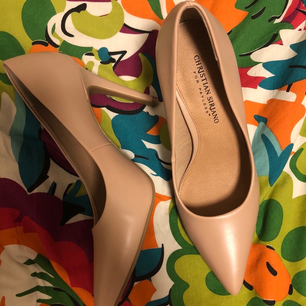 Nude Pointed Toe Heels